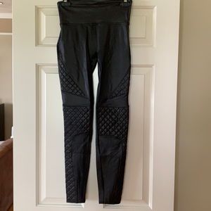 Spanx black faux leather leggings